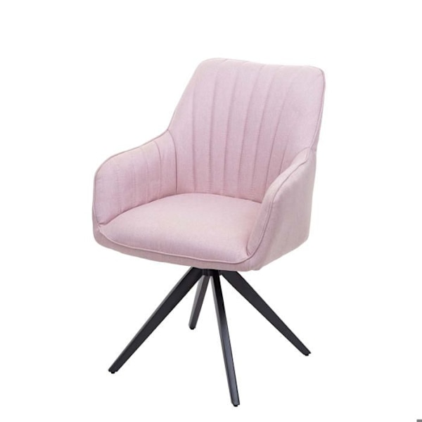 Ruokasalin tuoli, vaaleanpunainen kangassohva, teräs, retro design