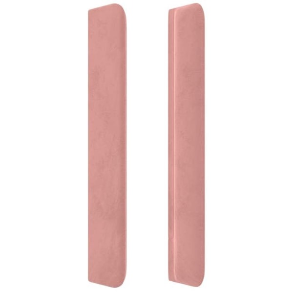 Hovedgærde til seng soveværelse møbel med sidekant 103 x 16 x 118/128 Flockstof rosa Rosa