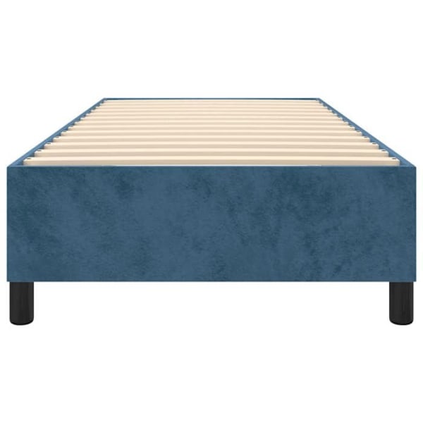 Sängram - TDL - 90x190 cm - Mörkblå sammet - 1 plats - Enkel montering Mörkblå