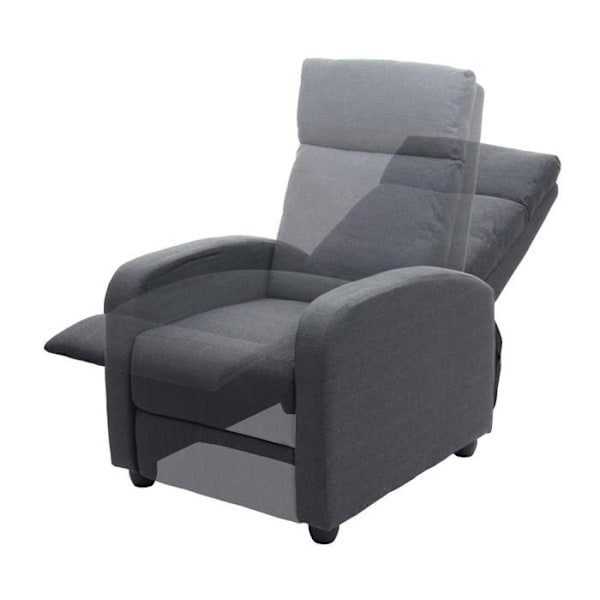TV-fåtölj med justerbar lutningsfunktion i ljusgrått tyg/textil 04_0002003 Grå