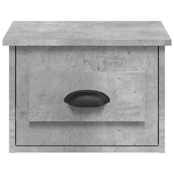 Sæt med 2 væghængte natborde med skuffe 41,5 x 36 x 28 cm grå ingeniatræ DEC036083 kastanj