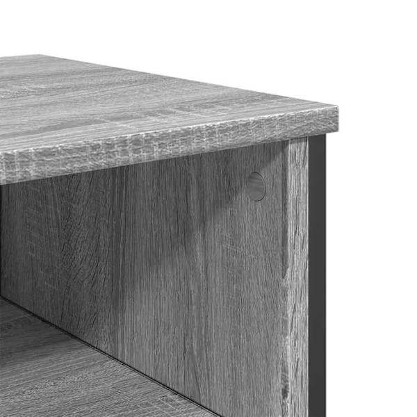Konsolbord praktiskt med förvaringsutrymme 100 x 35 x 74,5 cm grå ingenjörsträ och metall DEC032202 kastanj
