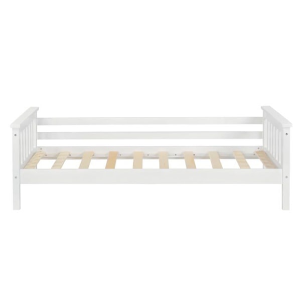 Seng til børn med madras og hvidt fyrretræ 70 x 140