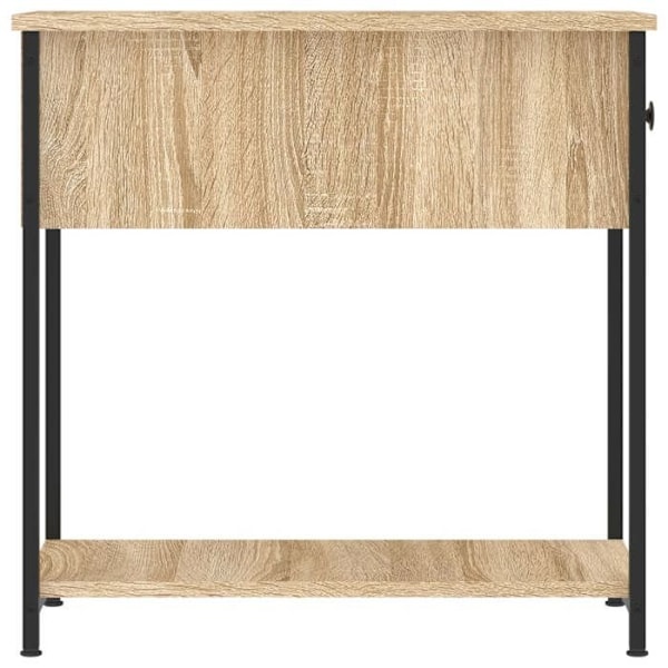 2 kpl yöpöytiä, joissa on laatikot ja hylly, mitat 30 x 60 x 60 cm, rakenne puutekniikka, väri tammi ja metalli, tuote DEC035218 kastanj