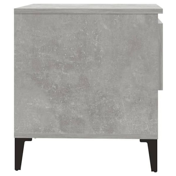 Side table with drawer 50 x 46 x 50 cm grey engineered wood DEC032456 kastanj
