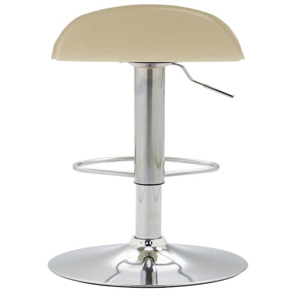 Barstool x1 PVC-kerma jalkatuki, kromimetalli trompetijalka 10_0005068 Grädde