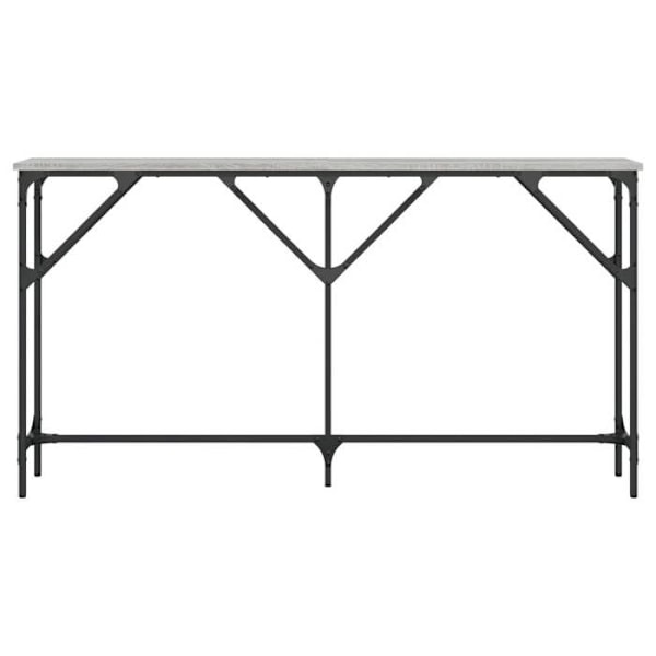 Konsolbord 140 x 23 x 75 cm i grå ingeniørtræ og metal DEC032215 kastanj