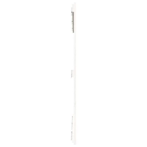 Hovedgærde til seng, soveværelse, vægmonteret møbel, paletstil, 146,5 x 3 x 110, massiv hvidt træ
