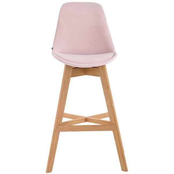 Barstol moderne skandinavisk design i rosa velour