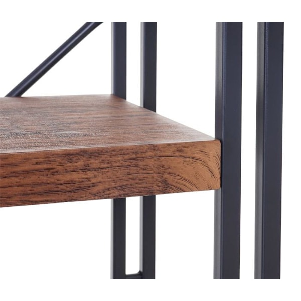Bibliotek reol til opbevaring dekoration stue 165x80cm 5 niveauer udseende af vild eg 04_0001325 Guld