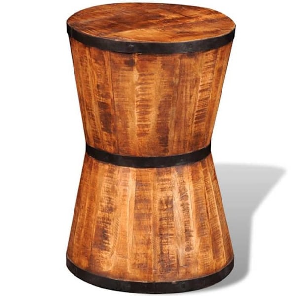 Taburet til at støtte planter 30 x 30 x 45 cm i rå mango træ DEC026375 kastanj