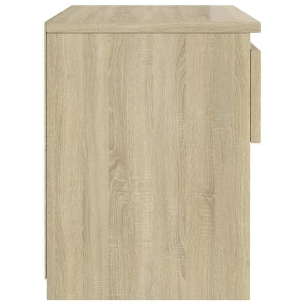 Sæt med 2 natborde med skuffe og åbent rum 40 x 30 x 39 cm spånplade i egetræsfarve DEC035228 Grön