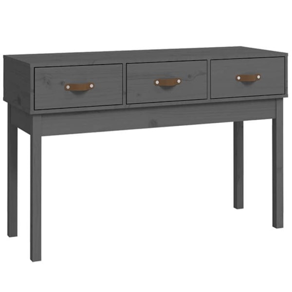 Moderne entrekonsol møbel, sidebord med skuffer 114 x 40 x 75 cm gråt fyrretræ DEC032001 kastanj