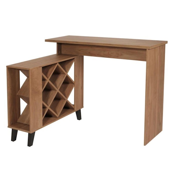 Barbord med vinreol, opbevaringsrum 93 x 120 x 98 cm MDF brun 04_0008515 kastanj