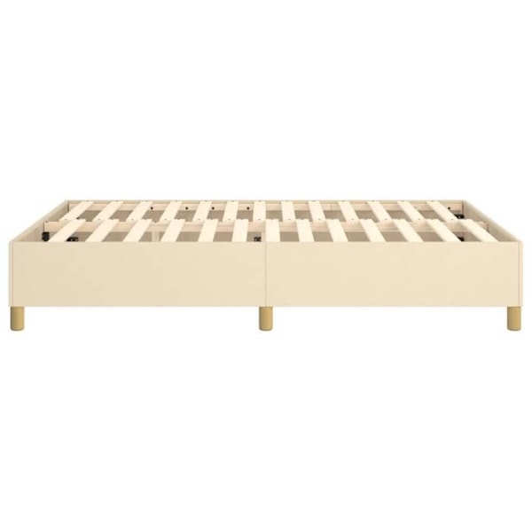 Seng - TDL - 140x200 cm - Creme farve - 2 personer - Lamel af krydsfiner Grädde