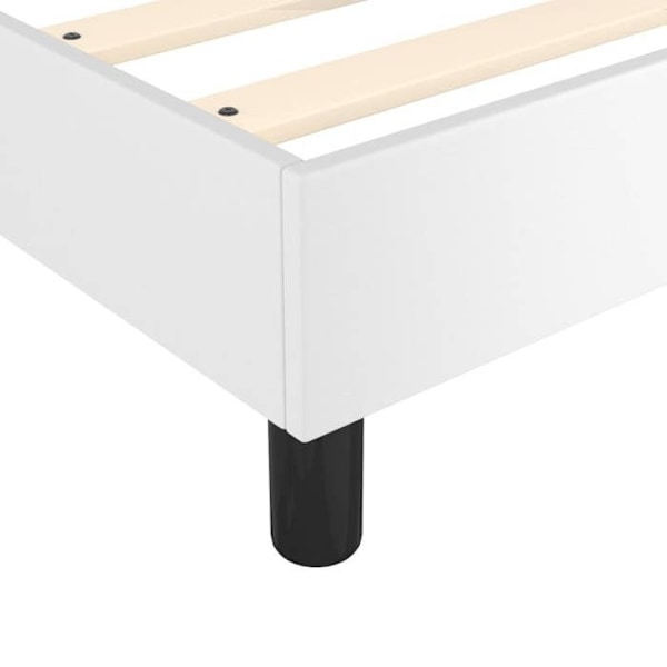 Sängram - TDL - 140x200 cm - Syntetläder vit - 2 platser - Lätt att montera Vit