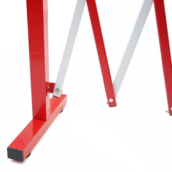 Skärmgaller för skyddsgaller av utsträckbar aluminium i röd och vit höjd 153 cm 04_0001215 Vit
