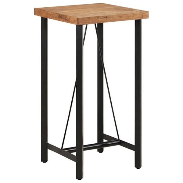 Multifunktionel sidebord 55 x 55 x 107 cm massivt akacietræ og jern DEC036319 kastanj