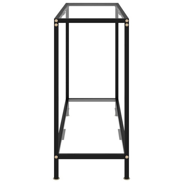 Praktisk konsolbord til en organiseret entré 100 x 35 x 75 cm, klart hærdet glas og stål DEC032261 Guld
