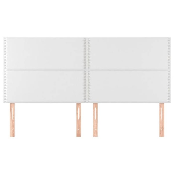 Hovedgærde til soveværelse møbel i 4 dele 100 x 5 x 78/88 cm syntetisk hvid TDL0206080 Vit