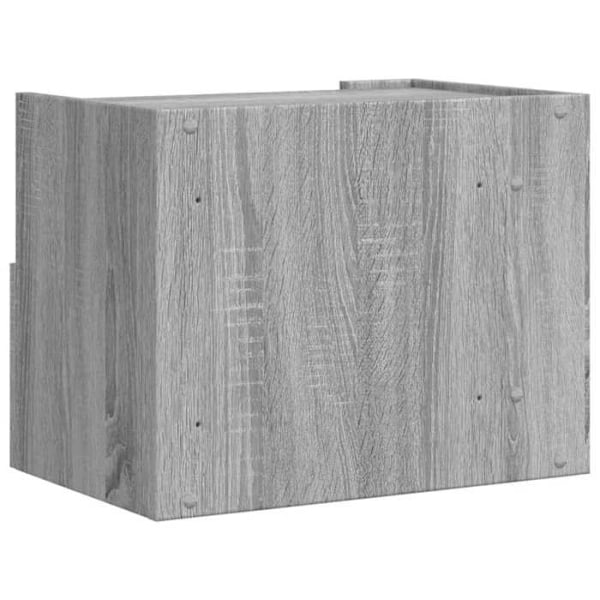 Væghængt natbord med skuffe og åbent rum 45 x 30 x 35 cm grå ingeniørtræ DEC034333 kastanj