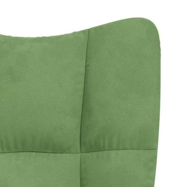 Lounge fåtölj designad modern soffa i ljusgrön sammet DEC026775 Grön