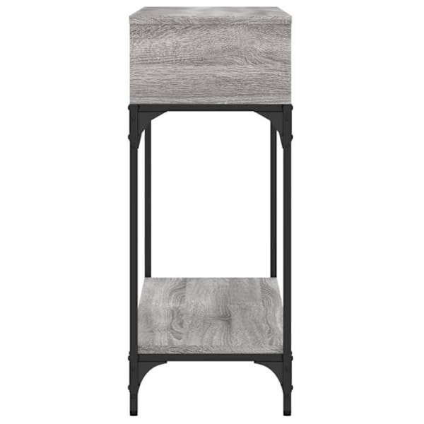 Praktisk konsolbord med fack för en organiserad hall 100 x 30,5 x 75 cm grått ingenjörsträ och metall kastanj