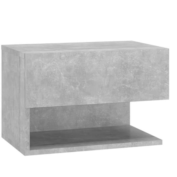 Væghængt natbord 46 x 29,5 x 30 cm i gråt ingeniørtræ DEC034292 kastanj