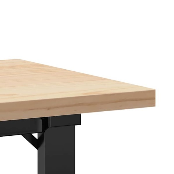 Rektangulært industrielt sofabord 90 x 40 x 45,5 cm i fyrretræ og stål DEC036252 kastanj