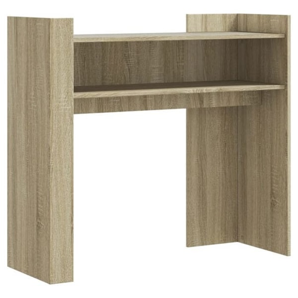 Modern entré-hallskonsolmöbel med förvaringsutrymme 100 x 35 x 90 cm ingenjörsträ i ekfärg DEC031917 kastanj