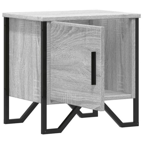 Natskab med rum og dør 40 x 30 x 40 cm grå ingeniørtræ DEC034599 kastanj