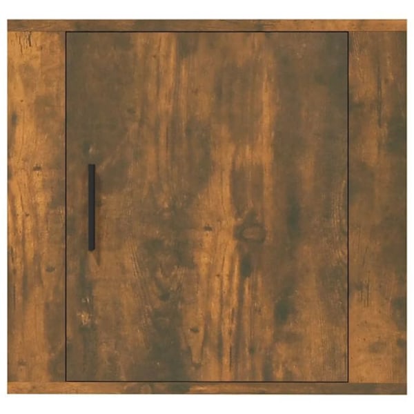 Væghængt natbord med skab med dør 50 x 30 x 47 cm i brunt ingeniørtræ DEC034261 kastanj