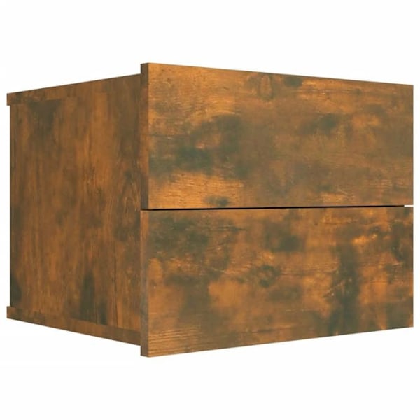 Sæt med 2 natborde med skuffer 40 x 30 x 30 cm ingenieritræ brun DEC035071 kastanj