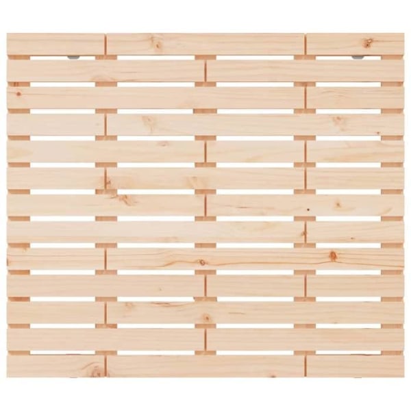 Hovedgærde til seng, soveværelse, vægmonteret møbel, paletdesign, 126 x 3 x 91,5, massiv fyrretræ