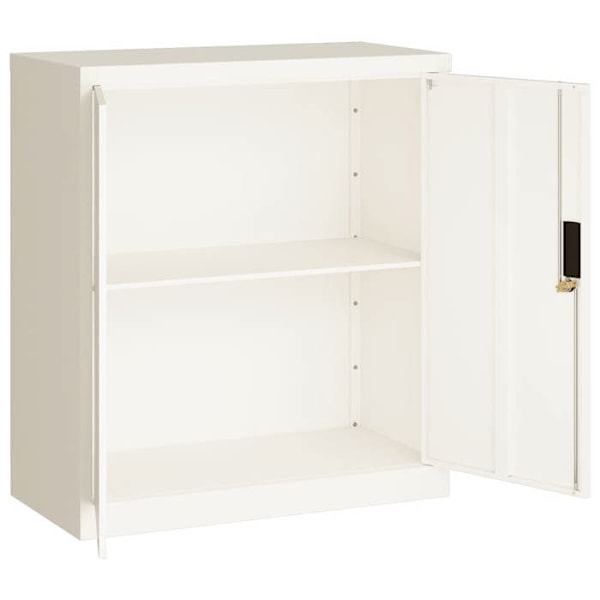 Skuffer til skrivebordsmøbel med lås 79 x 40 x 90 cm i hvid stål DEC024523 Vit