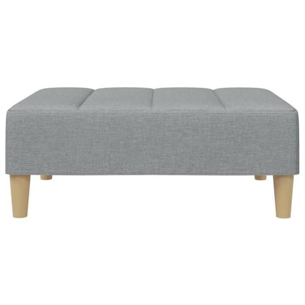 Sängyn päätyjalkatuoli 77 x 55 x 31 cm harmaassa kankaassa DEC030263 Grå