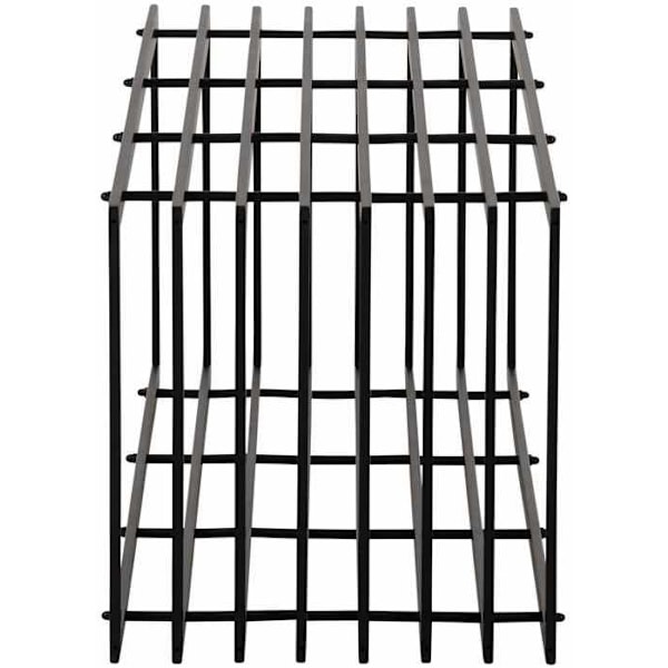 Range bûches hylde support træ til pejs 150x50 cm i mat sort metal 10_0003537 kastanj