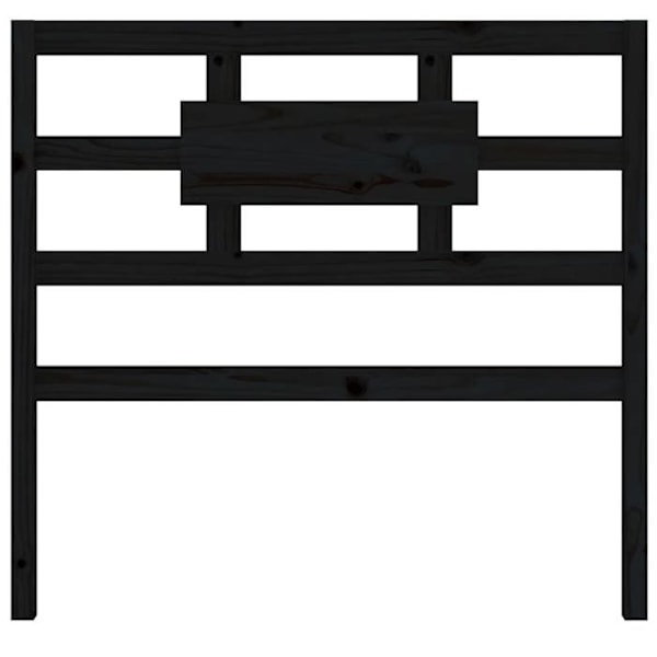 Huvudgavel till sängaccessoar sovrum möbel 95,5 x 4 x 100 svart furu Svart