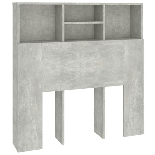 Hovedgærde med opbevaring, sengeaccessoires, natbord, hylde 100 x 19 x 103,5 MDF grå Grå