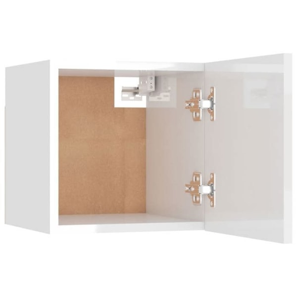 Væghængt natbord med rum og dør 30,5 x 30 x 30 cm hvidt ingeniørtræ DEC033436 Vit