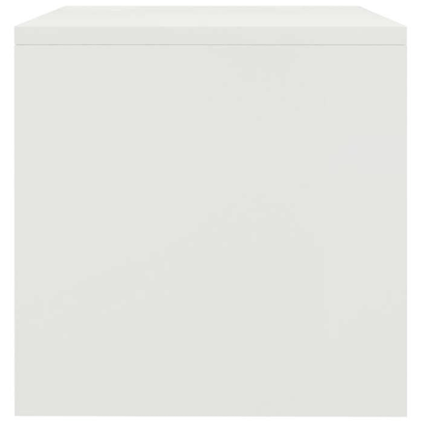 Nattbord med hylde 40 x 30 x 30 cm hvidt ingeniørtræ DEC033331 Vit