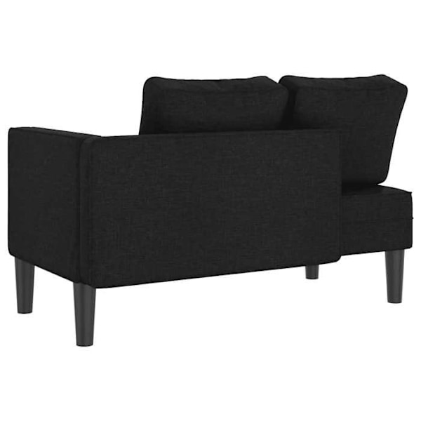 Chaiselong - DEC026090 - Svart - 116,5 x 62 x 57,5 cm - Polyester tyg - Högresilient skum Svart