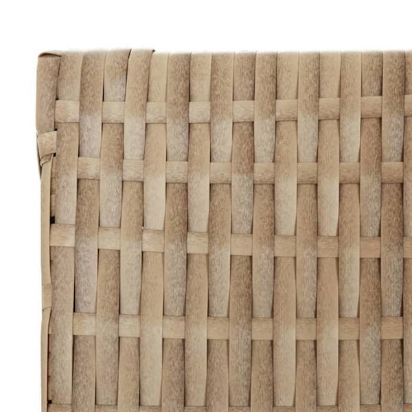 Huoneen jakaja 6-paneelinen beige punottu muovi ja teräs DEC031042 Beige