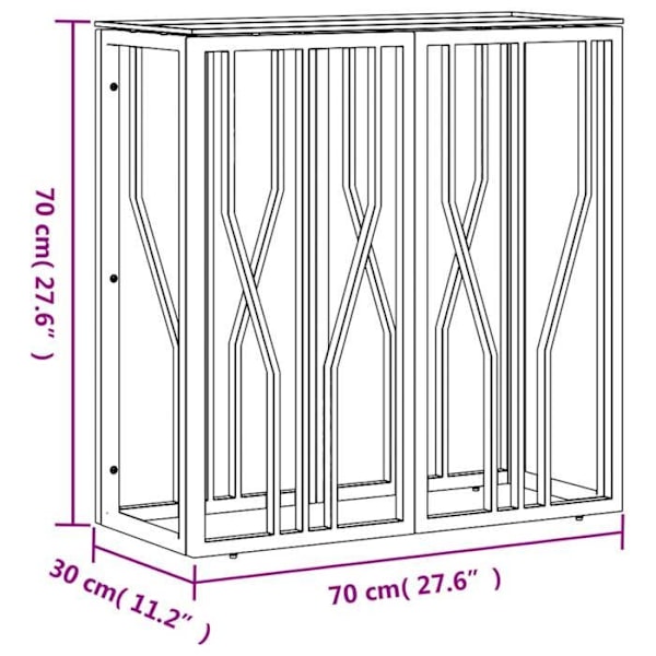 Pöytäkonsole sisäänkäynti 70 x 30 x 70 cm ruostumatonta terästä ja karkaistua lasia DEC031599 Silver