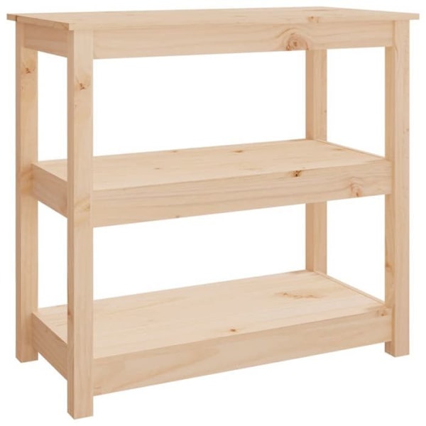 Praktisk konsolbord med hyllor för en organiserad entré 80 x 40 x 74 cm furu DEC031575 kastanj