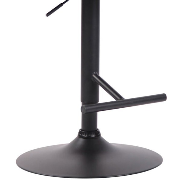 Modern design barstool äggformad med klädd yta och fotstöd i svart metall blått tyg TDB10321 Blå