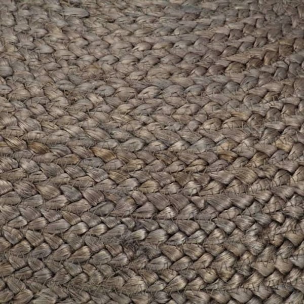 Pouf taburet fodrest støtte lavet i hånden jute reb fletning grå 45 x 30 cm DEC029995 Grå