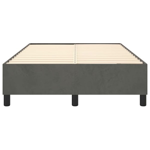 Sommier - TDL - 120x200 cm - Tummanharmaa sametti - 2 paikkaa - Helppo kokoaminen Mörkgrå
