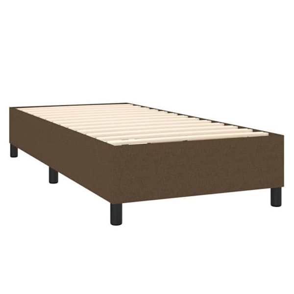 Sängbotten med ben för sängram 90x200 cm mörkbrunt tyg TDL0207045 Mörkbrun