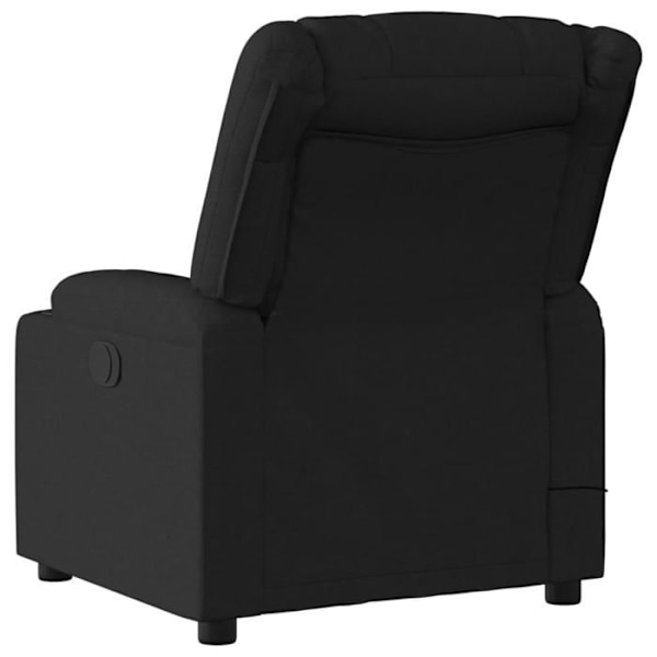 TV hvilestol med massagefunktion, elektrisk vinkling, 6 massagepunkter i sort stof DEC027226 Svart